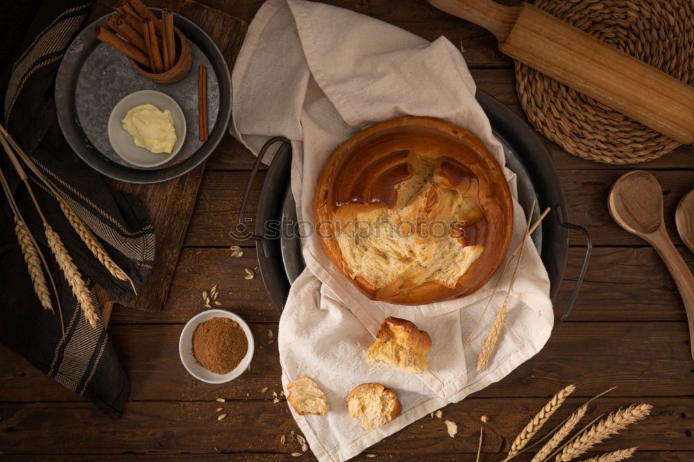 Similar – Image, Stock Photo Healthy banana bread on cutting board