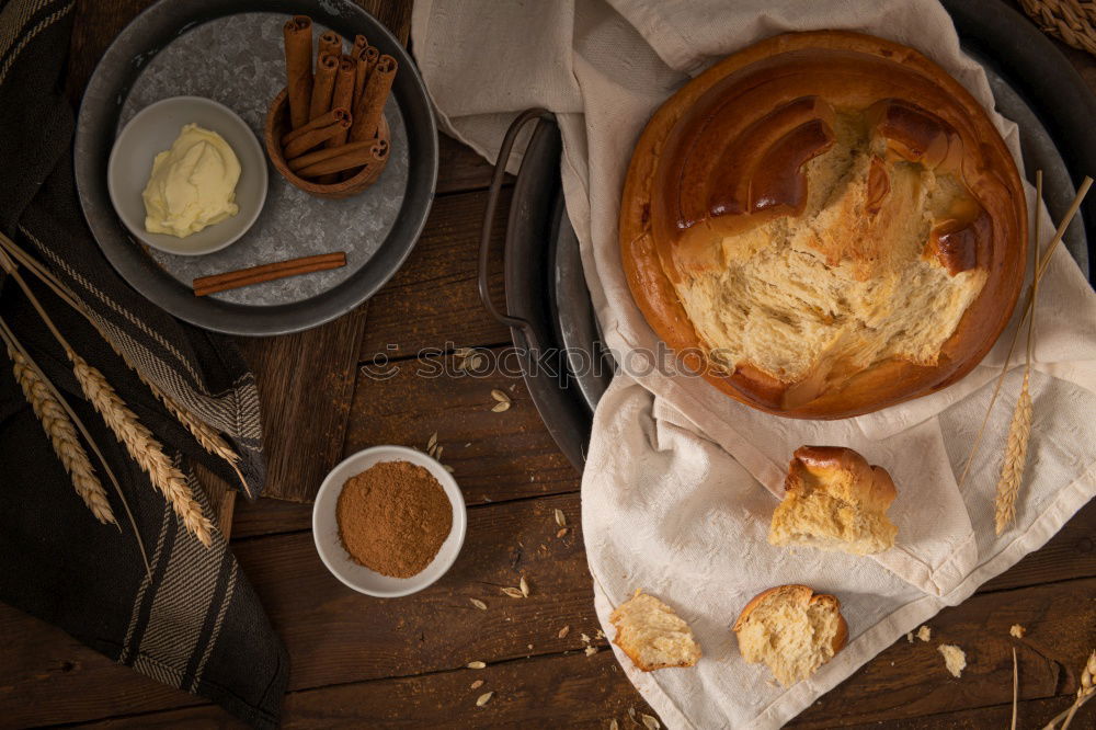 Similar – Image, Stock Photo Healthy banana bread on cutting board