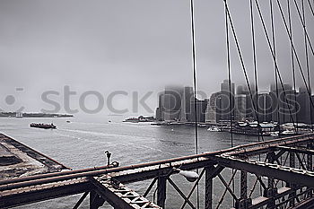 Similar – fog bridge Deserted Bridge