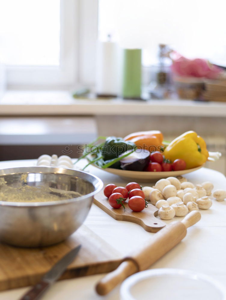 Similar – Image, Stock Photo Healthy vegetarian food with quinoa and beans