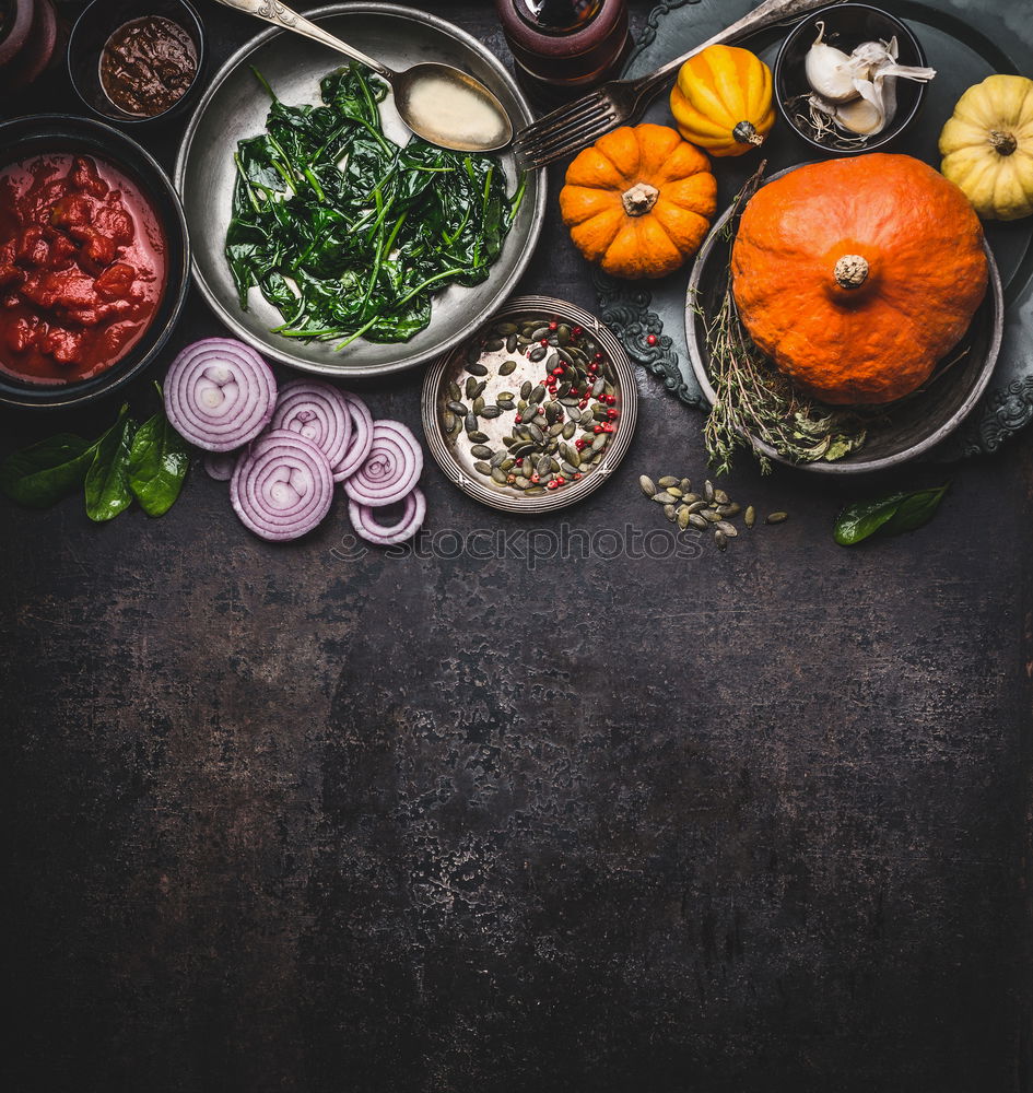 Image, Stock Photo Cooking ingredients for delicious pumpkin dishes