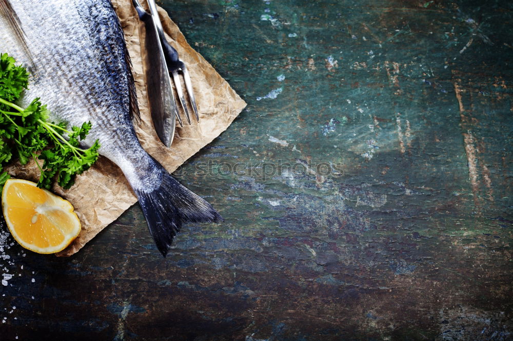 Similar – Image, Stock Photo fresh mackerel Seafood