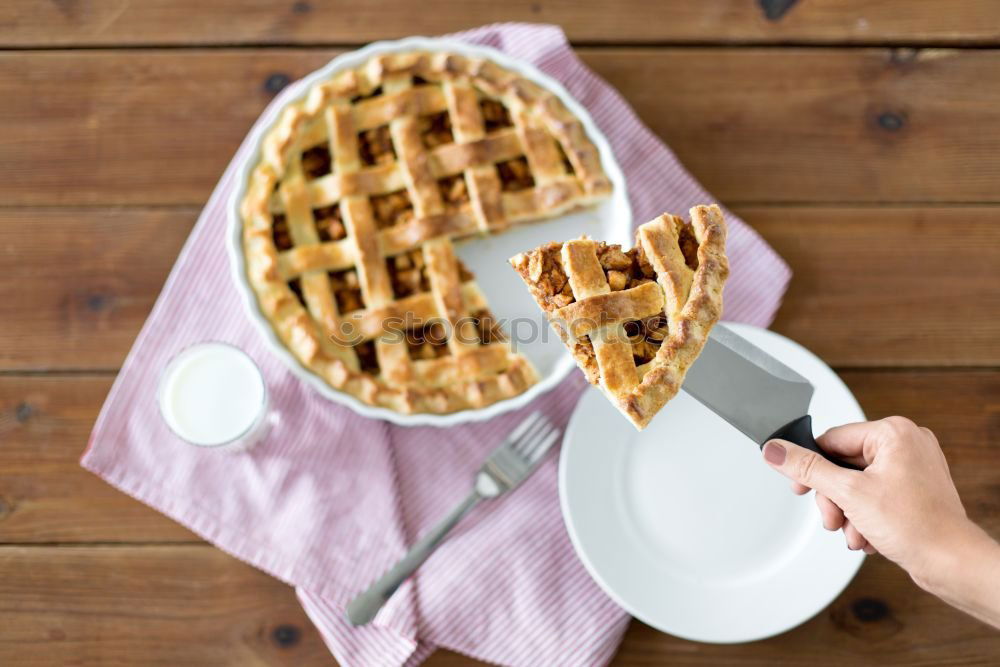 Similar – Image, Stock Photo Mini apple pie surrounded by various pies.
