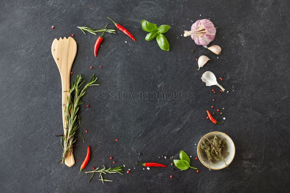 Similar – Image, Stock Photo Top view of spaghetti with tomatoes