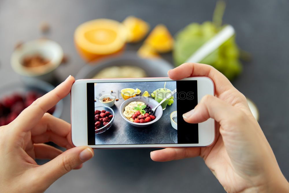 Similar – Image, Stock Photo Hands taking shot of appetizing dish