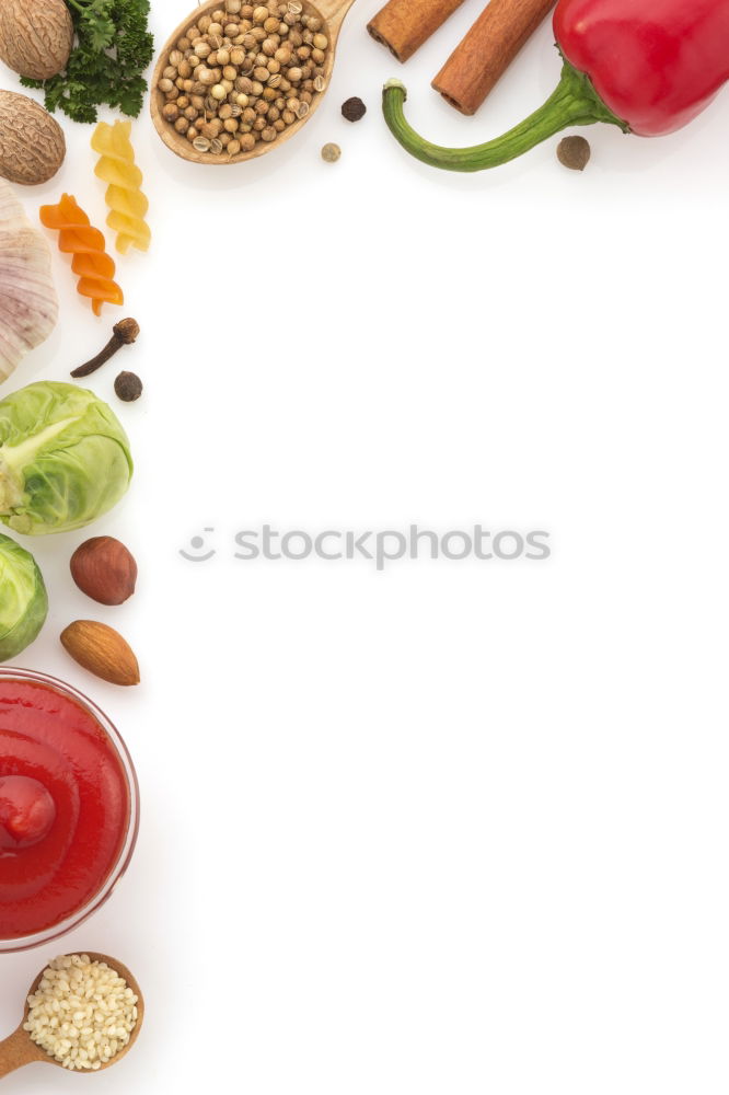 Similar – Image, Stock Photo Chili Bean Stew Food Ingredients Top View On White Wood Table