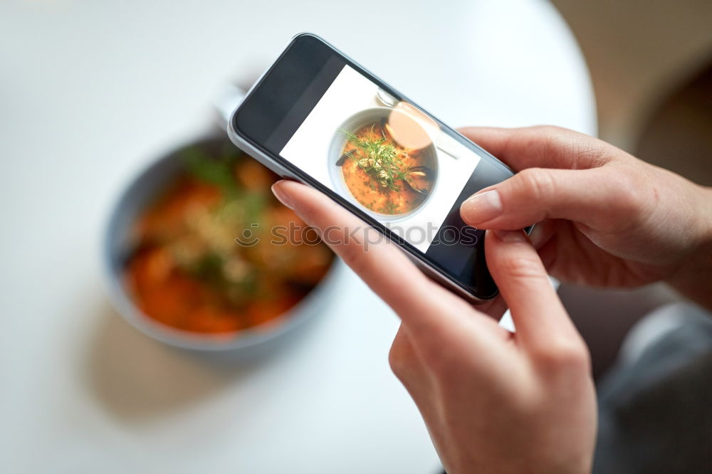 Similar – Image, Stock Photo Hands taking shot of appetizing dish