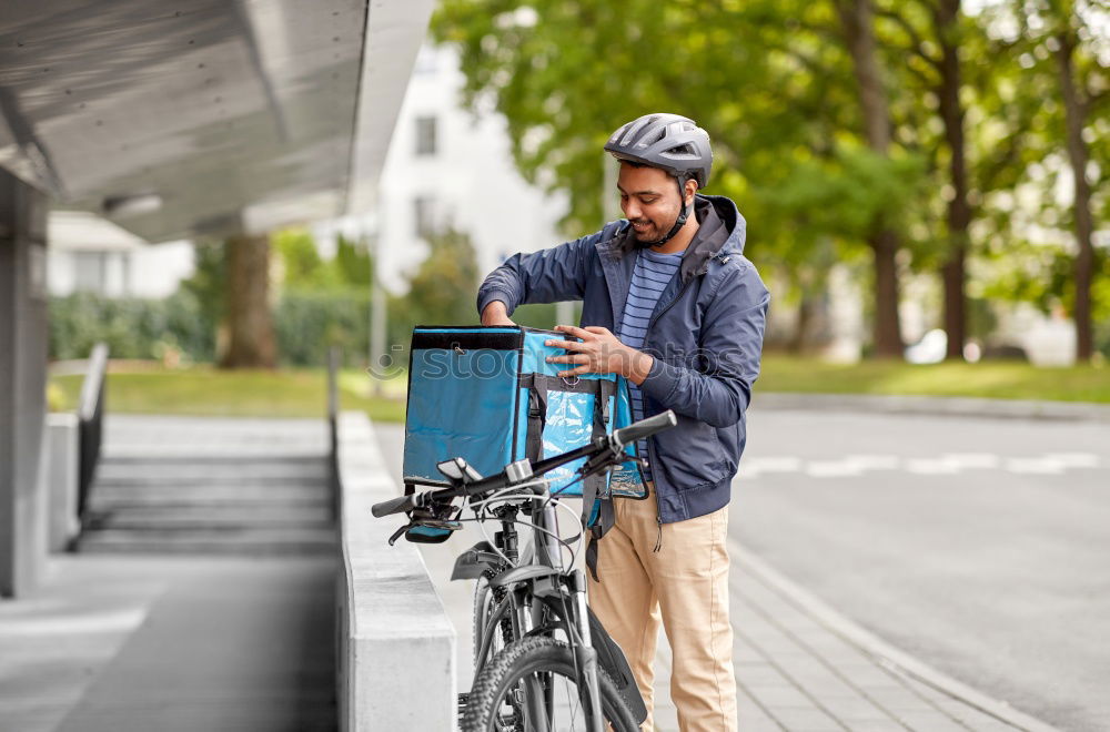 Similar – Attractive man in winter fashion checking his mobile