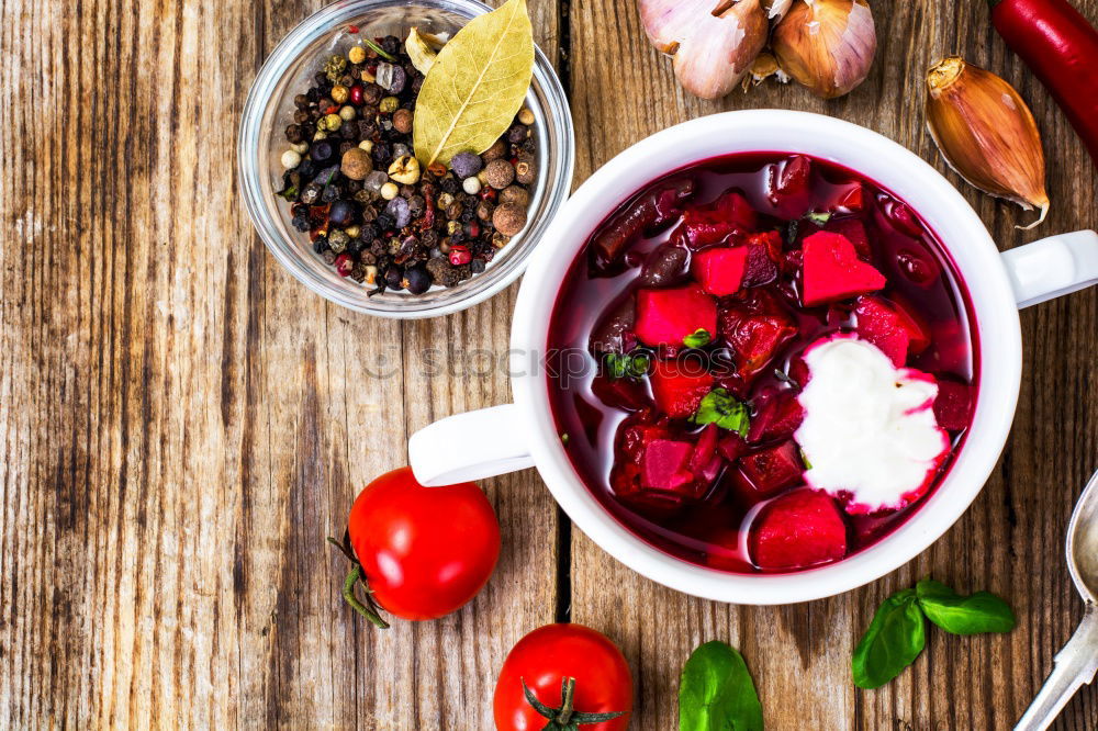 Similar – Beet hummus in a bowl on wood