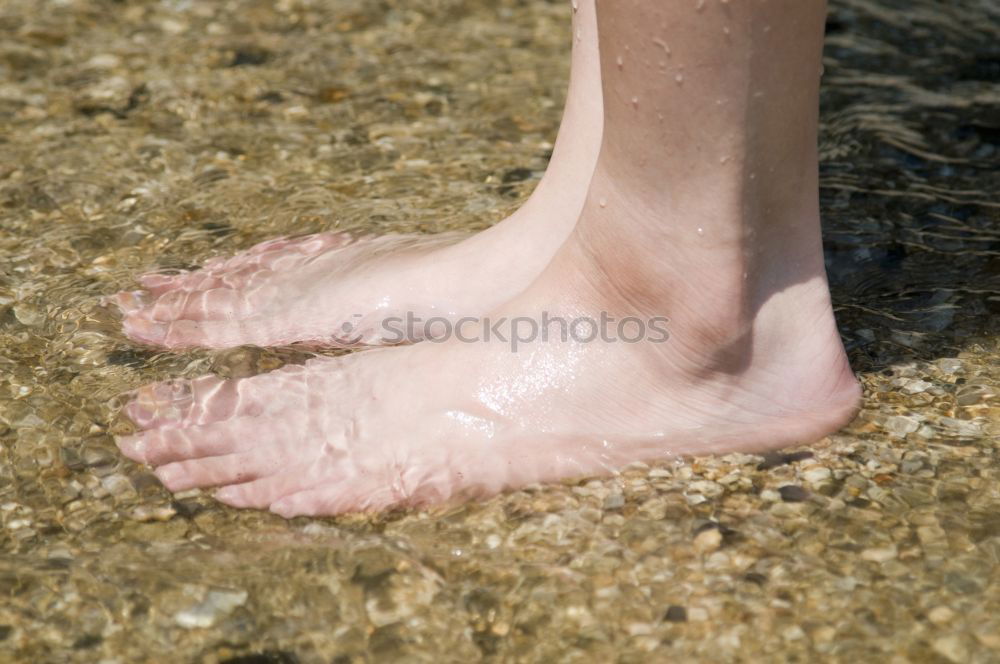 Similar – Image, Stock Photo Barefoot on gravel