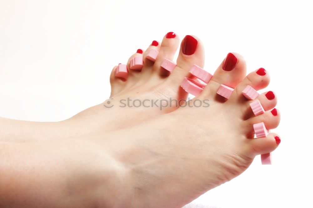 Similar – foot Red Nail polish Toes