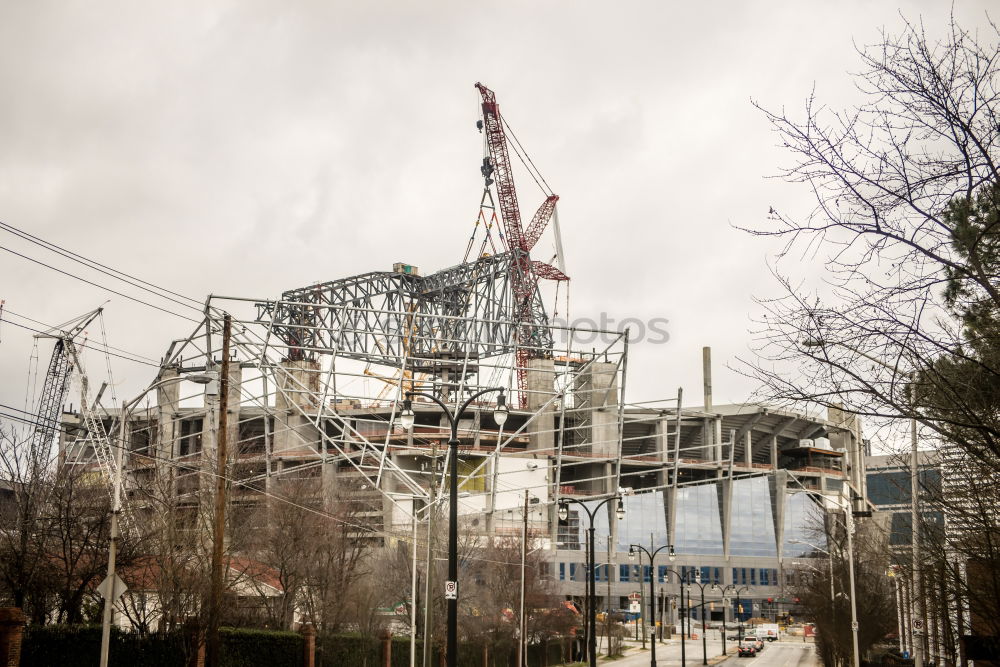 Image, Stock Photo Ruins, demolition, excavator