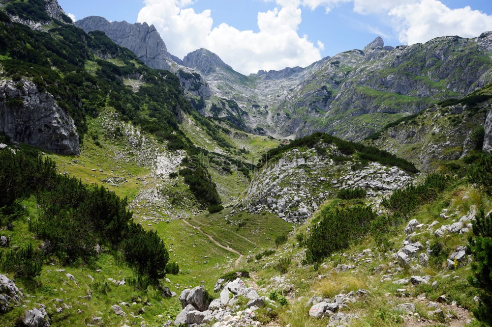 Similar – Panorama with waterfall