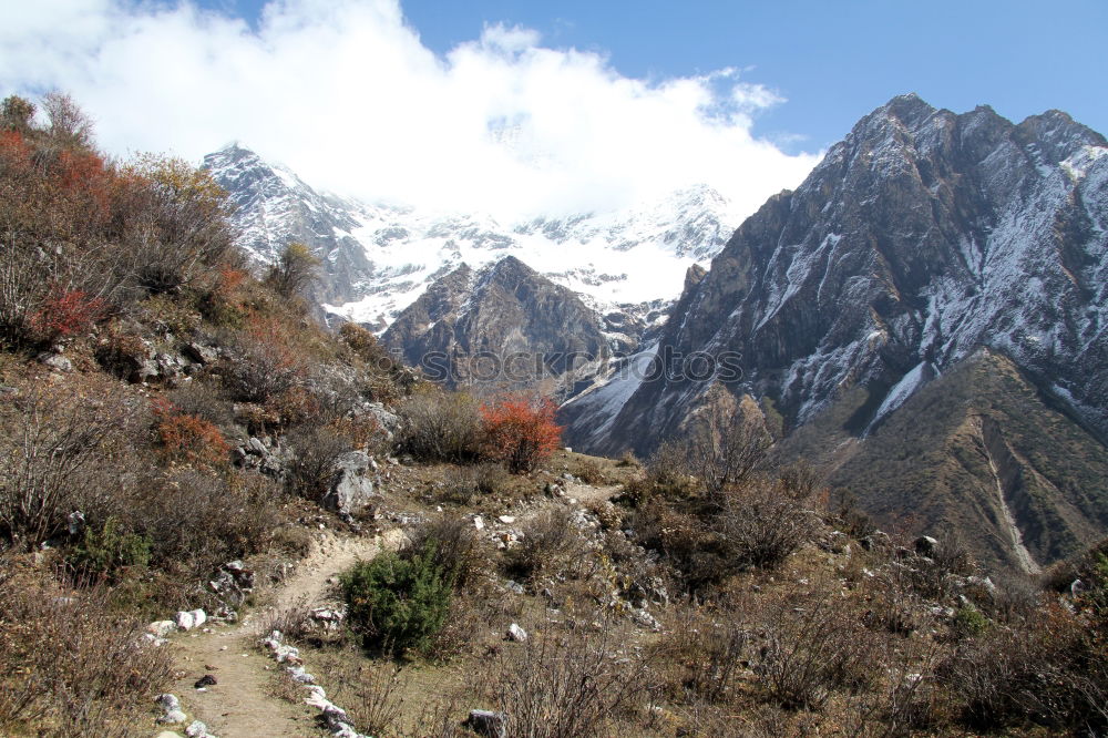 Similar – Image, Stock Photo Jharkot Village on the Annapurna Circuit