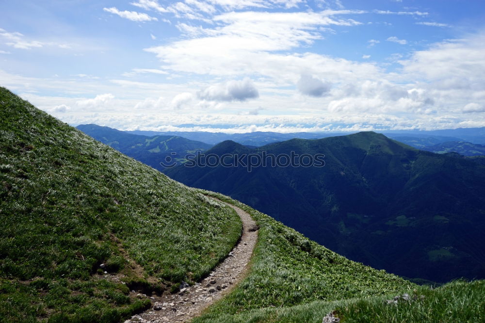 Image, Stock Photo mountain on mountain down