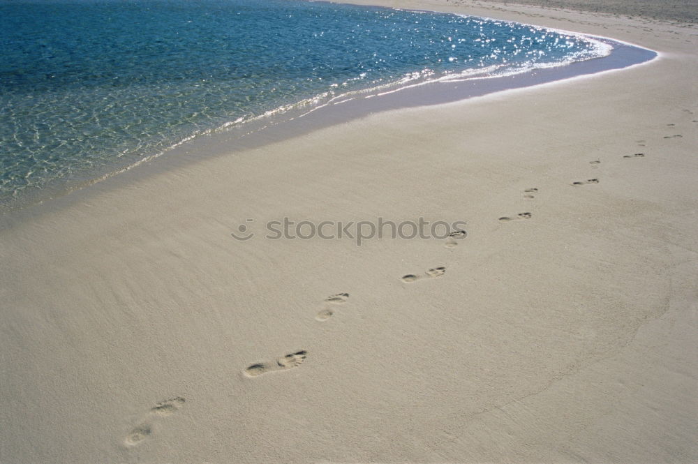 Similar – Image, Stock Photo footsteps Stride Beach