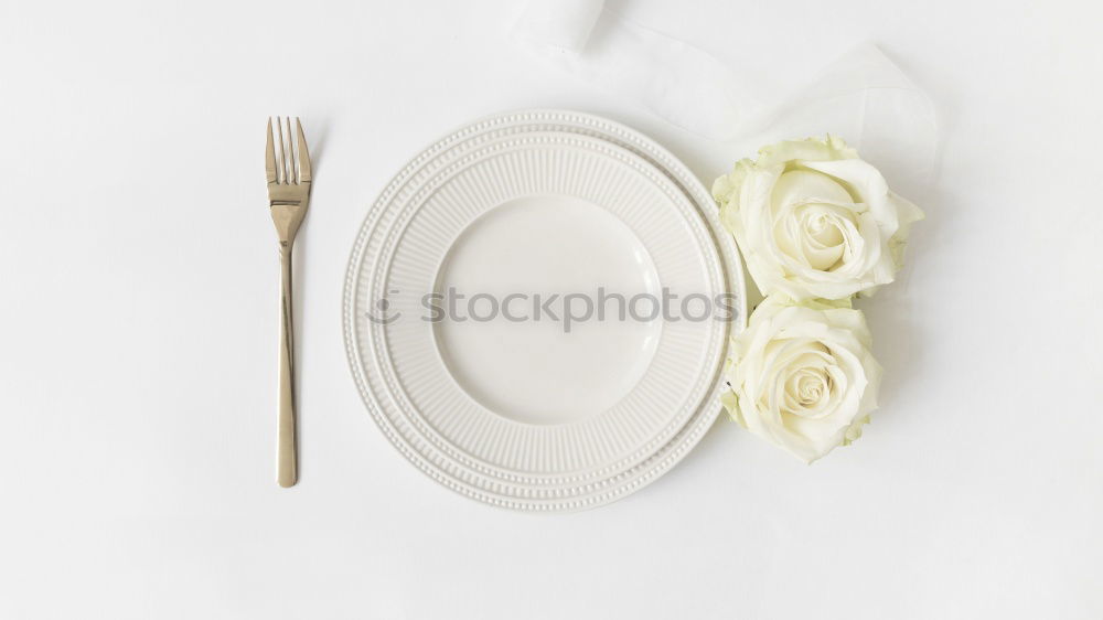 Similar – Image, Stock Photo set of spring dishware on white background.