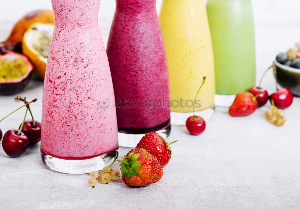 Similar – Image, Stock Photo Green and red juice in flashs