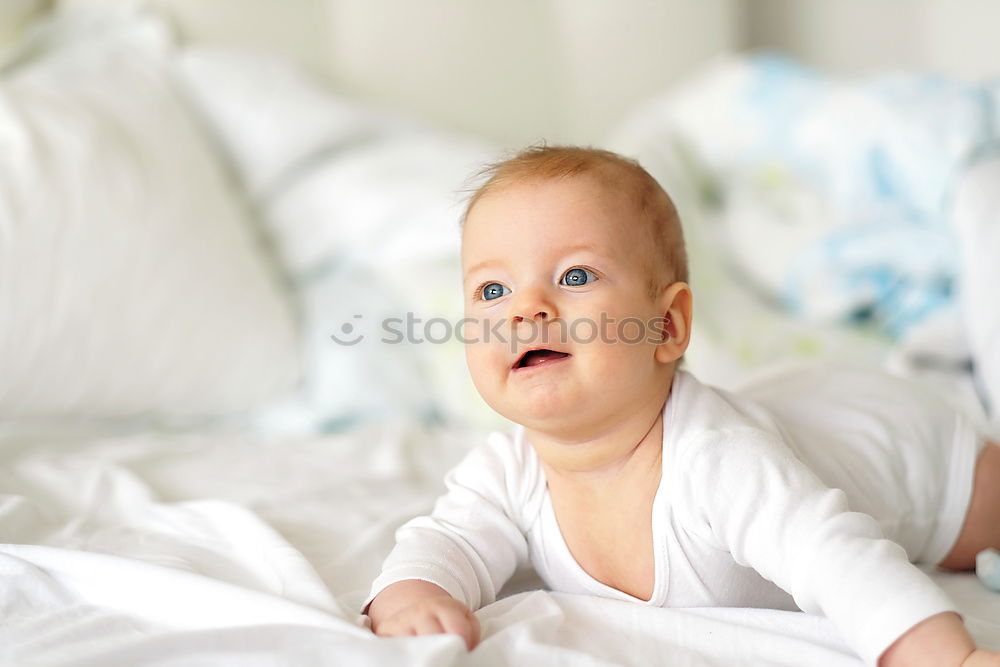 Similar – Image, Stock Photo Mother holding sweet baby boy. Concept of happiness.