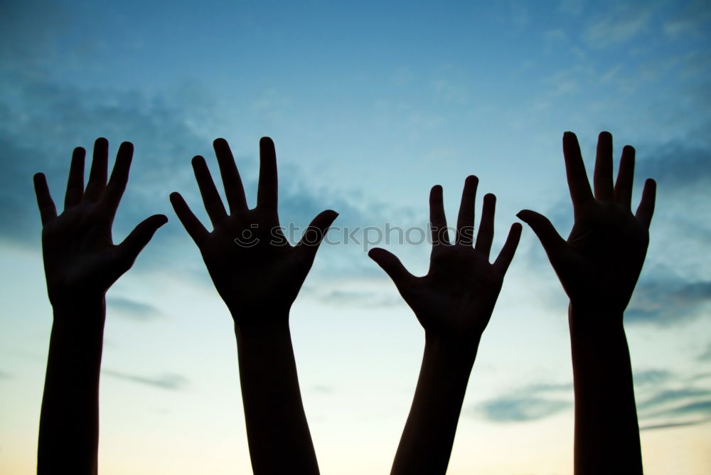 Similar – Image, Stock Photo limbs Hand Clouds