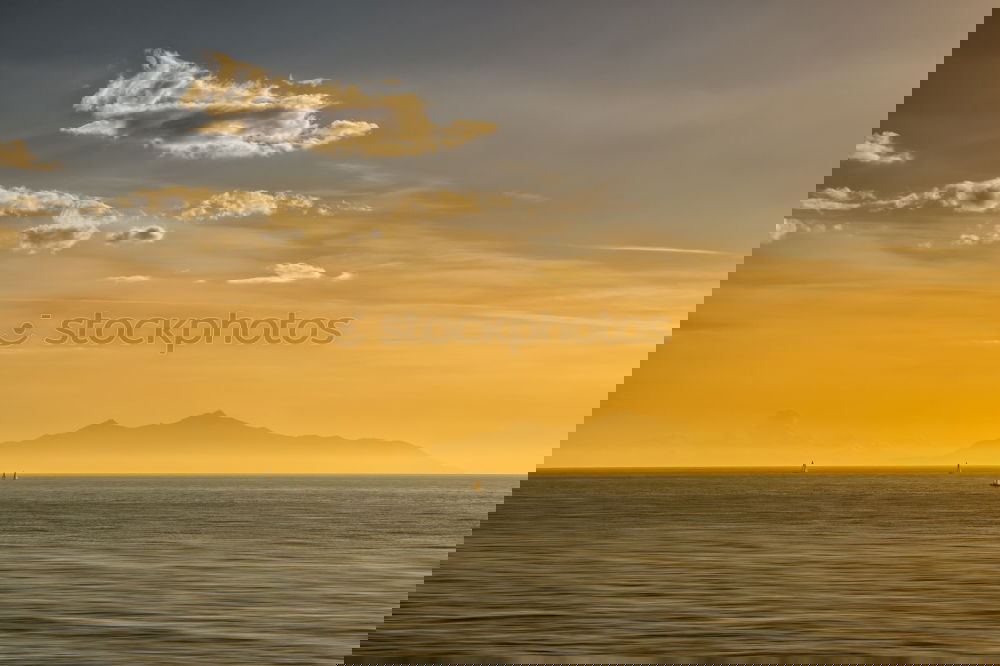 Similar – Image, Stock Photo Picturesque seascape in golden sunset light