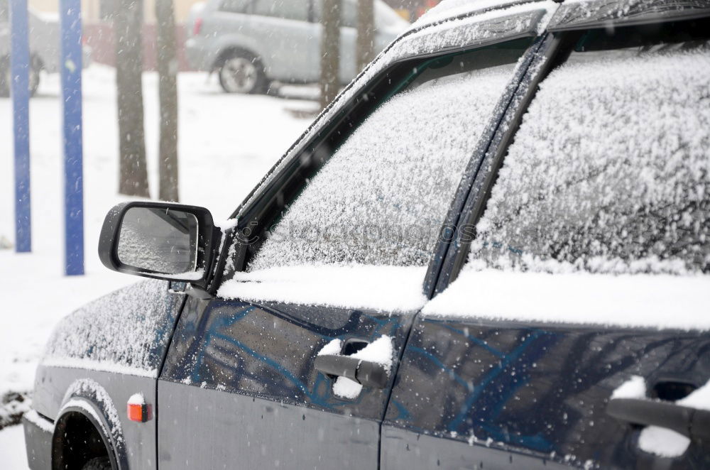 Similar – Image, Stock Photo Snow heart shape on car.