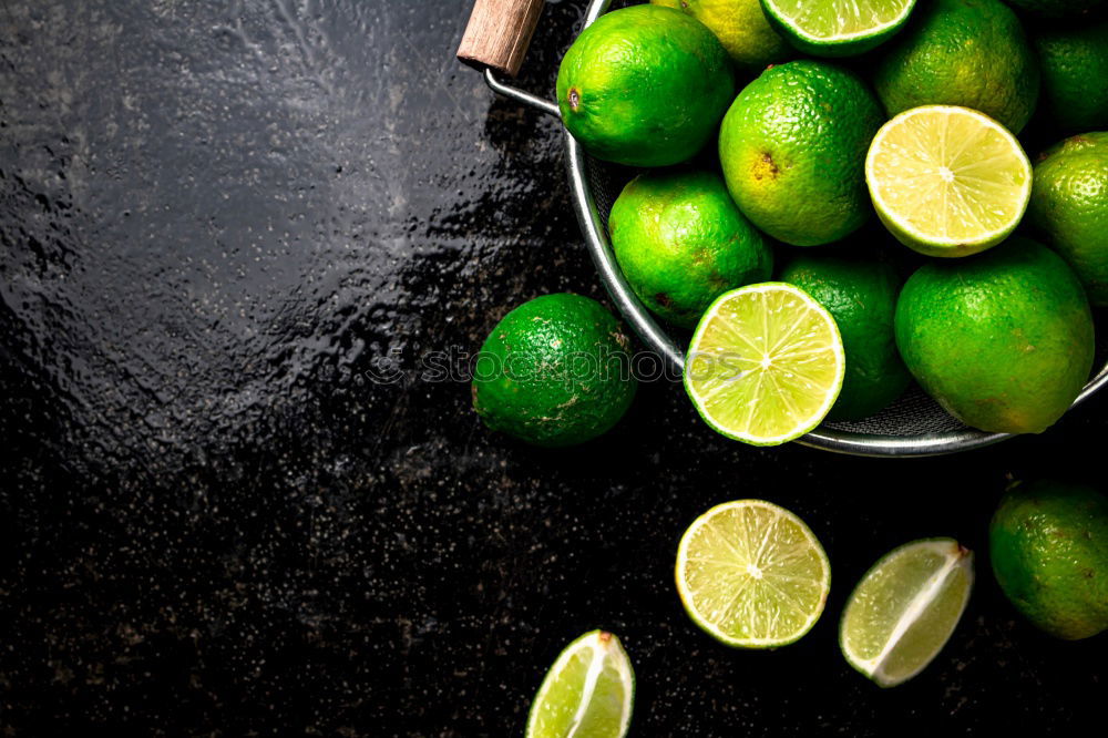 Similar – Image, Stock Photo Lime juice in bottle with fruits and juicer