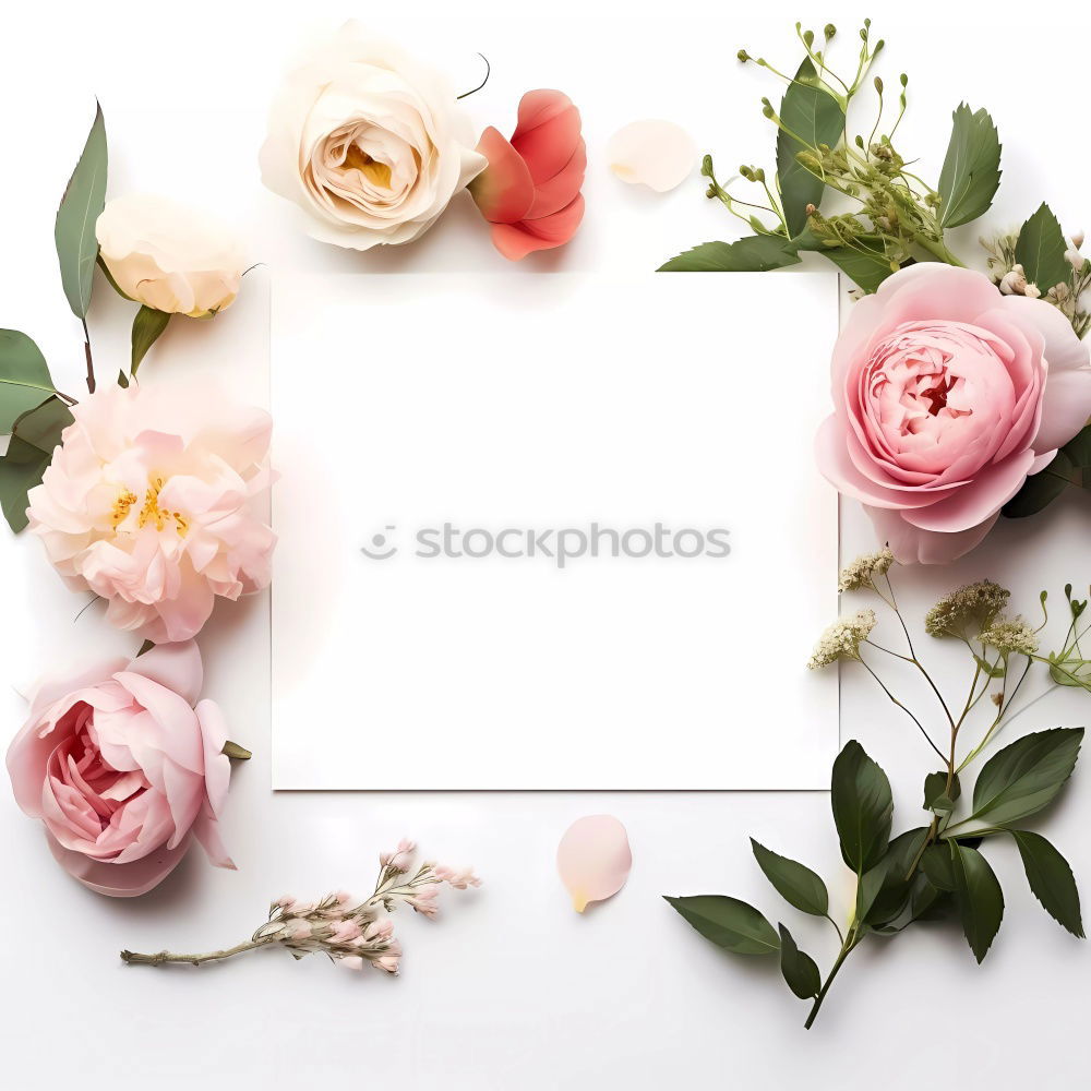 Similar – Image, Stock Photo Female hands write greeting card with flowers