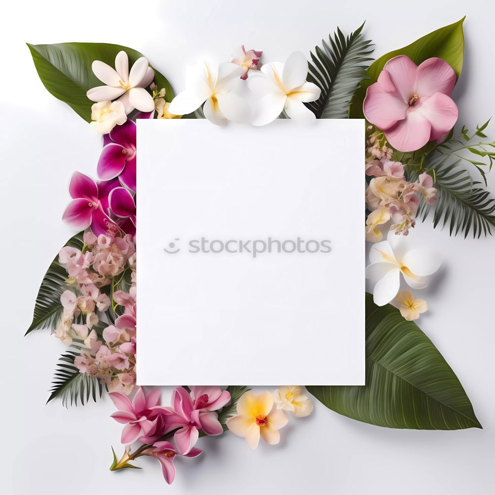 Similar – Image, Stock Photo Table with fresh green leaves and flowers