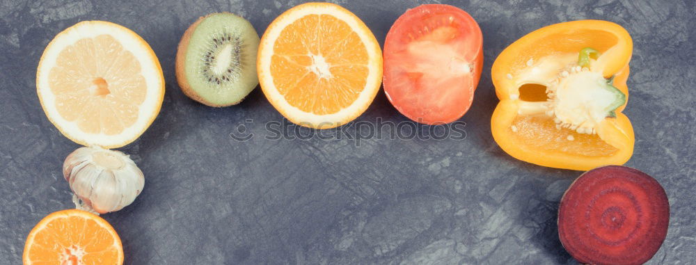 Similar – Image, Stock Photo Fresh oranges and glass with orange juice