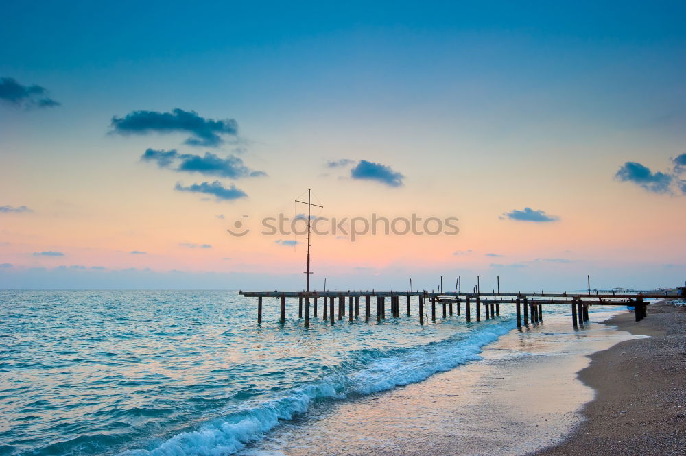 Similar – Image, Stock Photo Beach at sunrise Massage