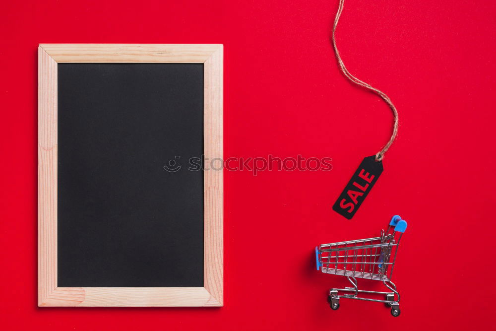 Similar – Paper bag full of black and red gifts