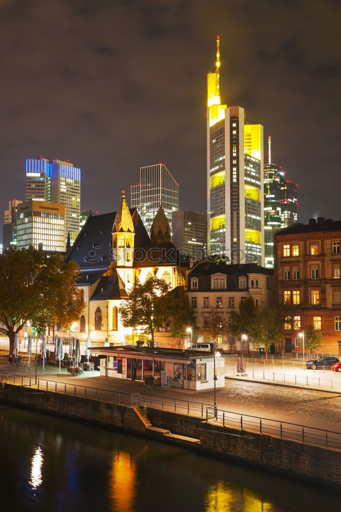 Similar – Skyline at night II Town