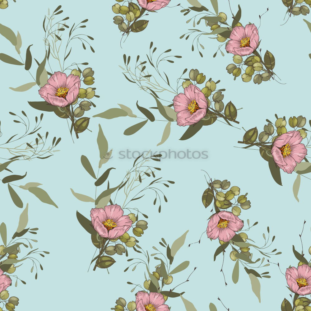 Similar – Pastel pink flowers pattern