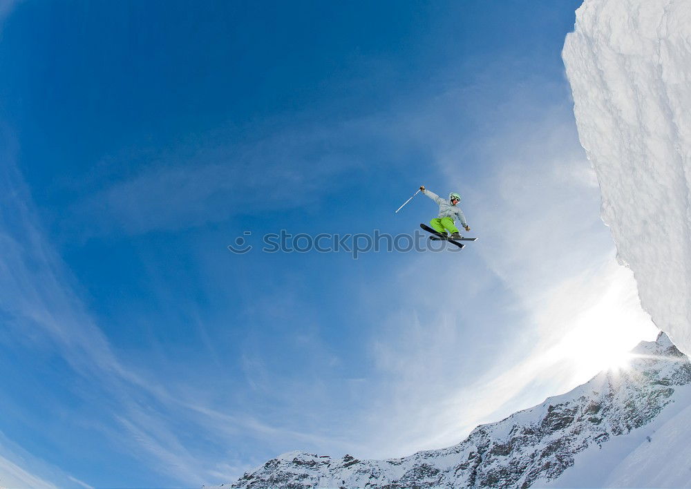 Similar – Image, Stock Photo bs air Snowboarding Jump