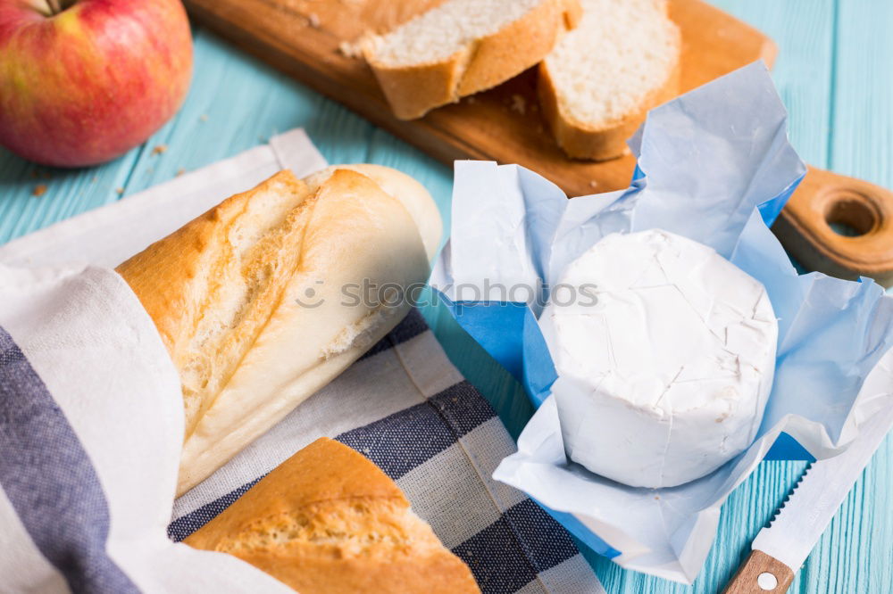 Similar – fresh bread and baked goods on wooden