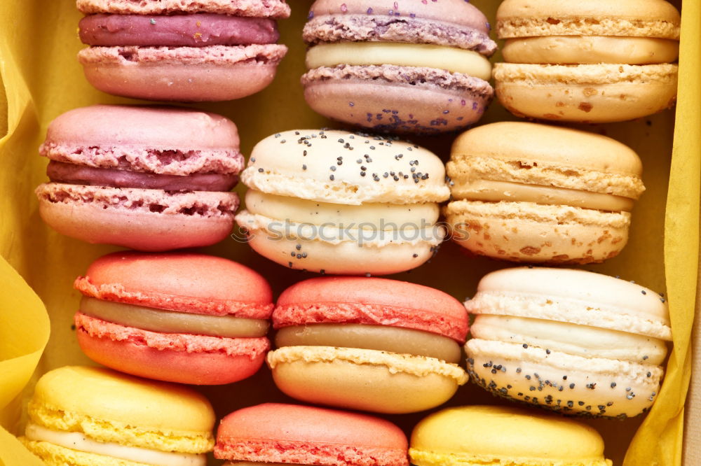 Similar – Multicolored macarons in a paper box