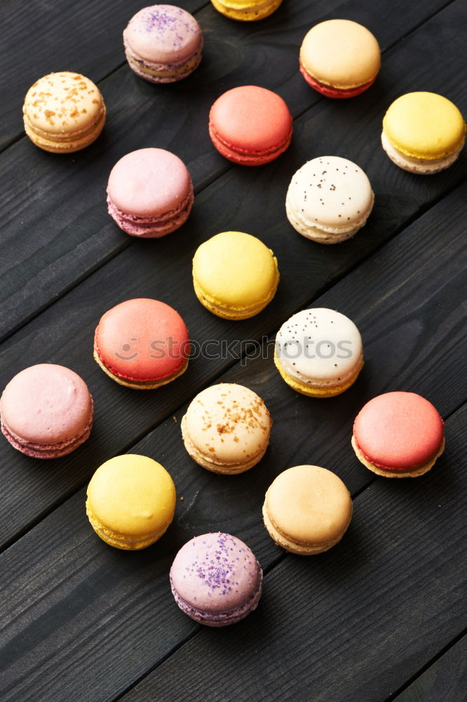 Image, Stock Photo macarons in a white ceramic cup