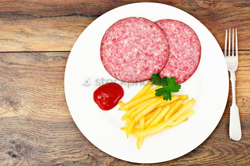 Similar – Image, Stock Photo burger time Food Meat