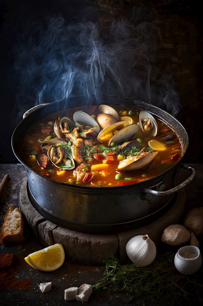 Similar – Image, Stock Photo Cooked vegetables of vigil potaje stew