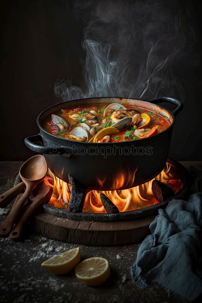 Similar – Image, Stock Photo Cooked vegetables of vigil potaje stew