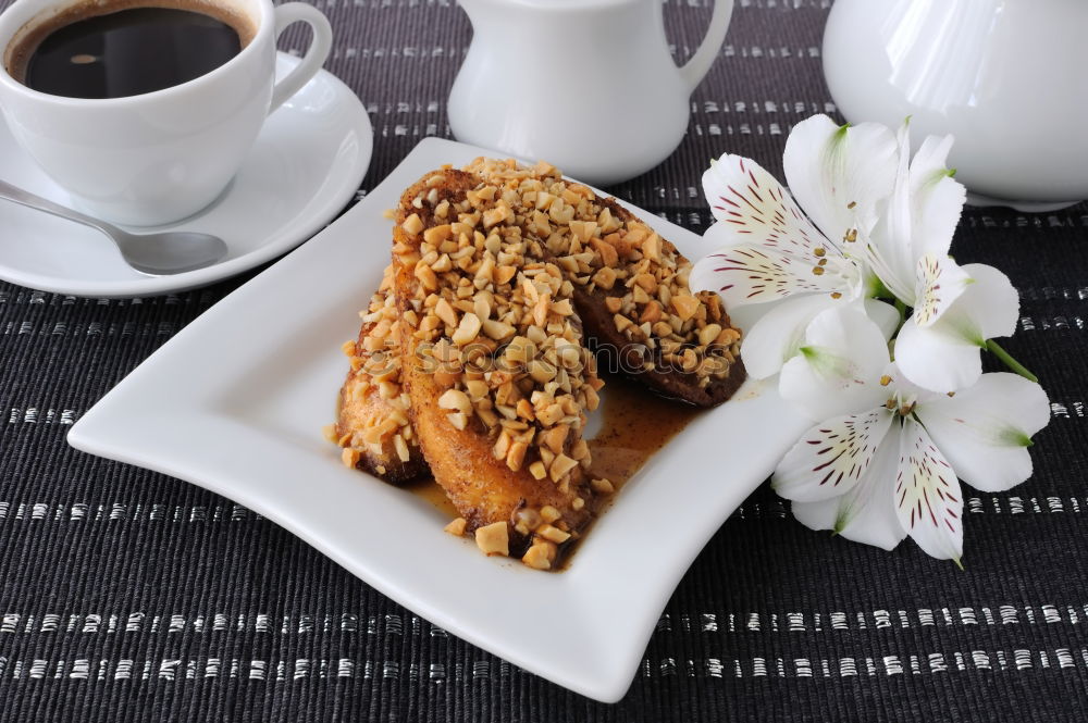 Similar – Image, Stock Photo Plum yeast particles with roibos tea