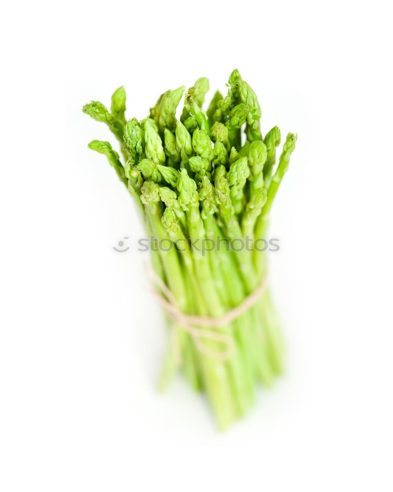 Similar – Image, Stock Photo Portion of asparagus bunch with green, fresh, juicy asparagus, from fresh, local harvest, lies in heaps, bundles on a white cloth made of linen.