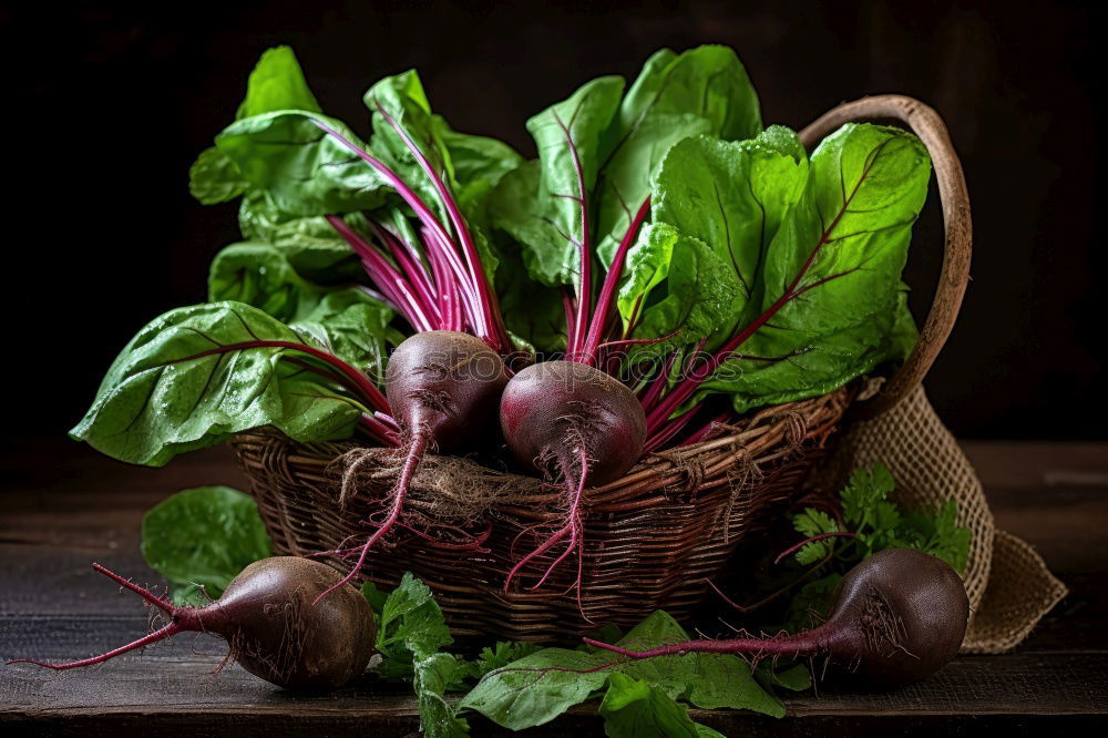 Similar – Image, Stock Photo Picking red beets