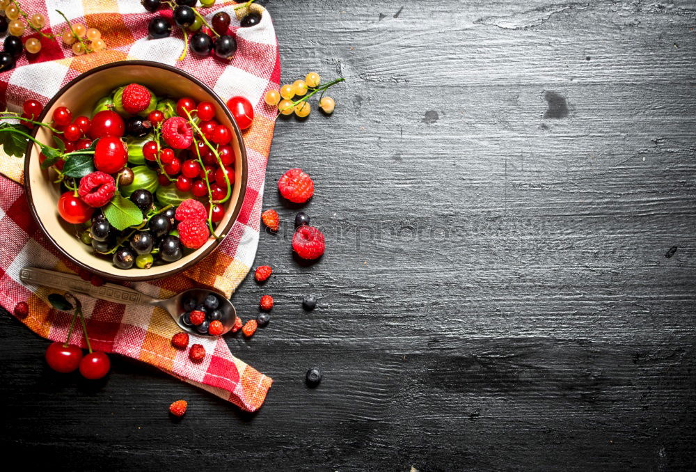 Similar – Image, Stock Photo Camembert with berries and sauce on a rustic background