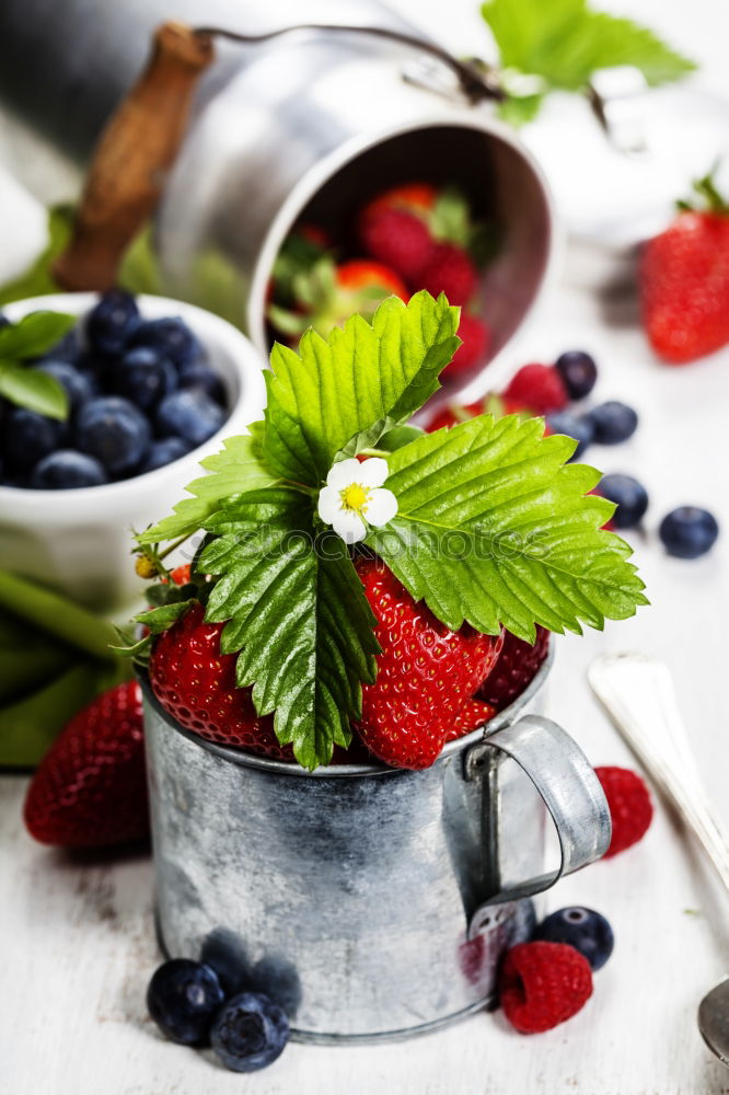 Similar – Chia yogurt with raspberries in a glass cup