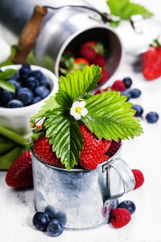 Similar – Chia yogurt with raspberries in a glass cup