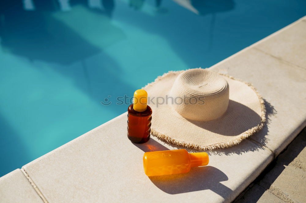 Image, Stock Photo Fresh coconut by the swimming pool