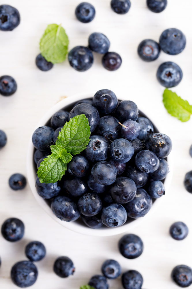 Similar – Girl enjoying eating the fresh blueberries outdoors