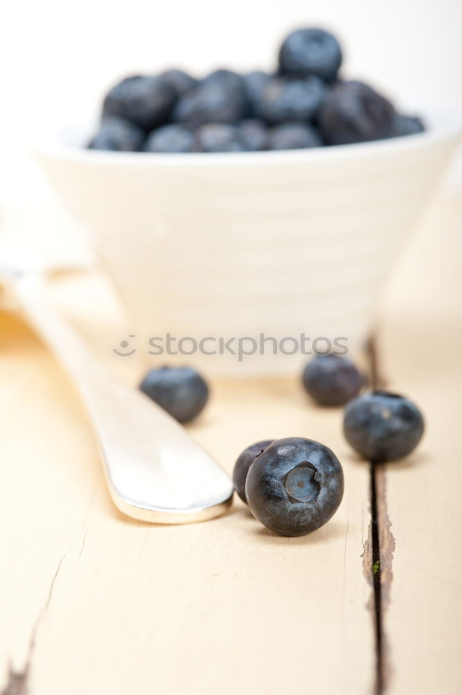 Similar – organic fresh blueberry and cereal with milk